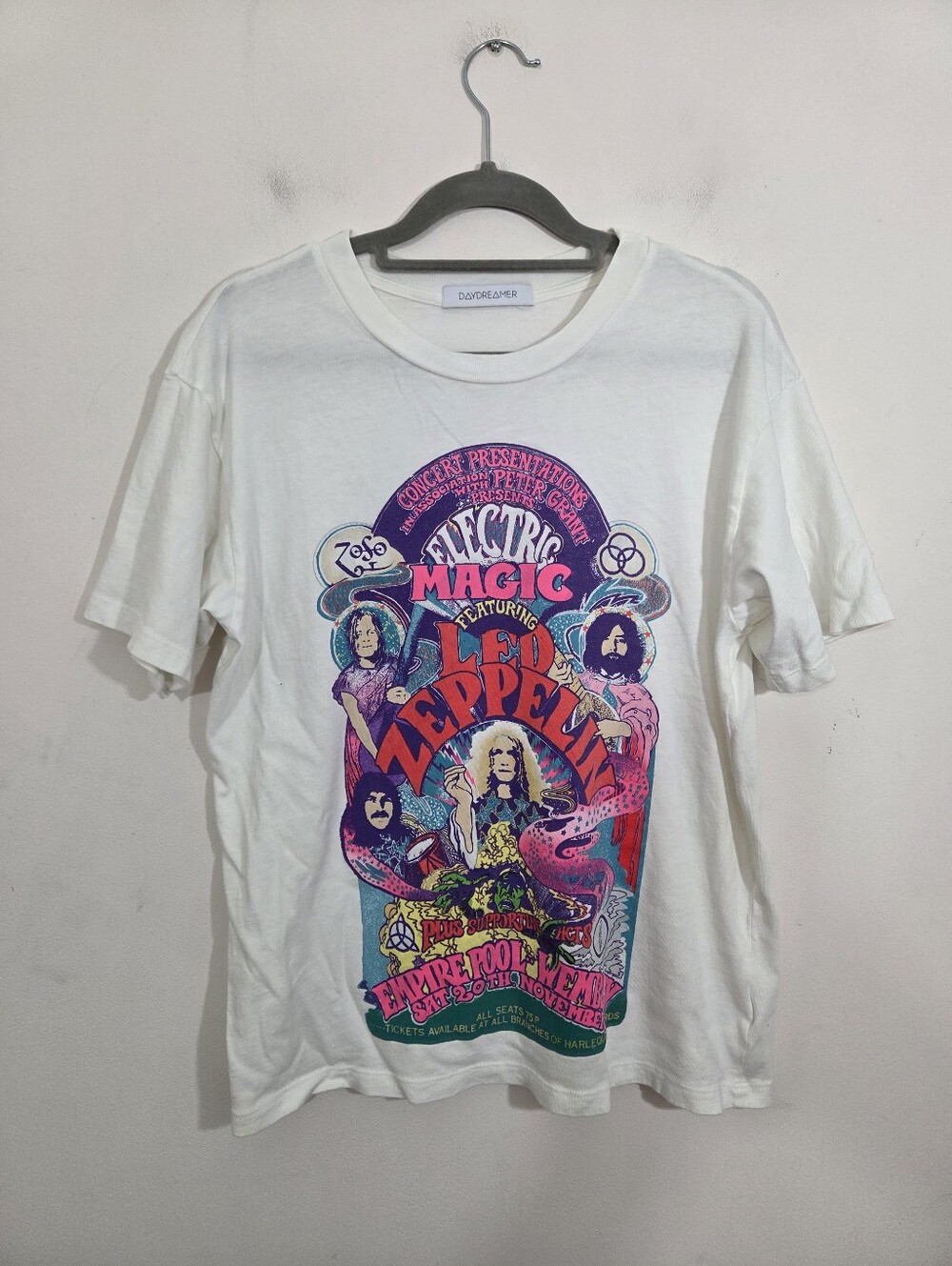 DAYDREAMER Led Zeppelin T-Shirt Graphic Tee XS Boho Colorful Electric Magic - Picture 2 of 8